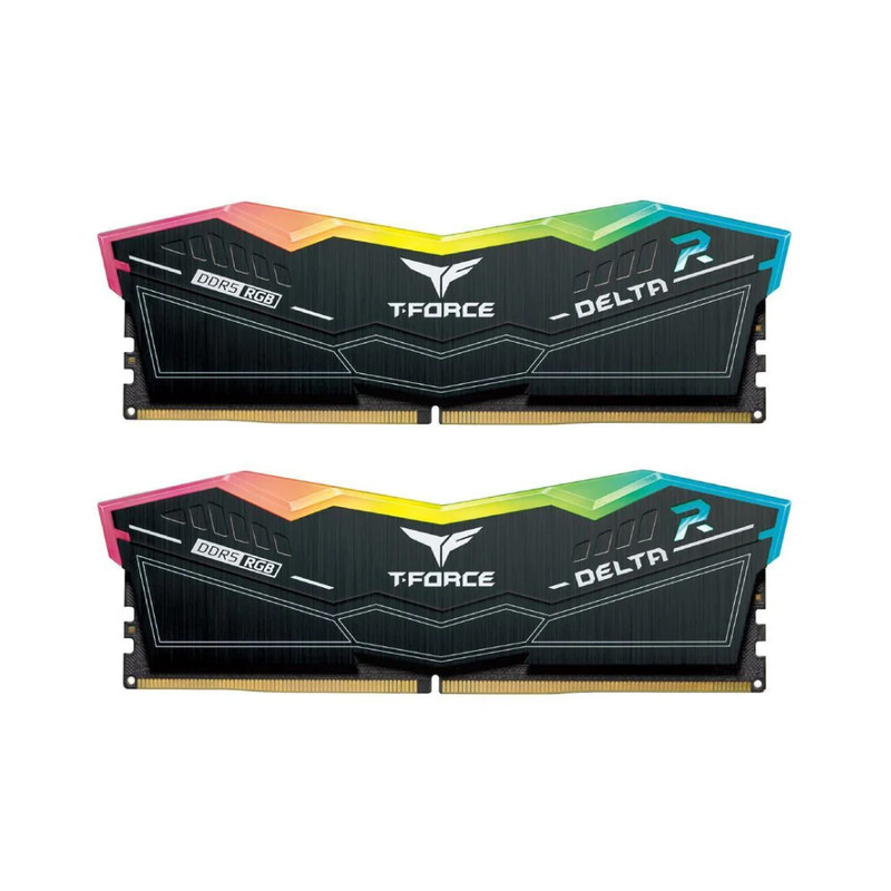 Team Group T-Force Delta RGB 32GB (2 x 16GB) CL36 7600Mhz DDR5 - Black - الذاكرة العشوائية